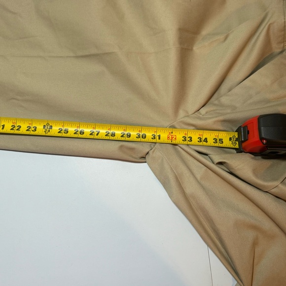NWT Vintage L.L. Bean Men’s 36x34 Tan Pleat Pants Made In USA Inseam 31in - Picture 7 of 11